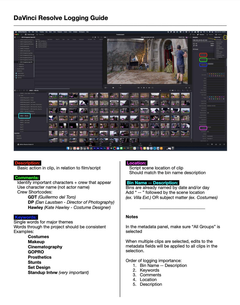 davinci logging guide